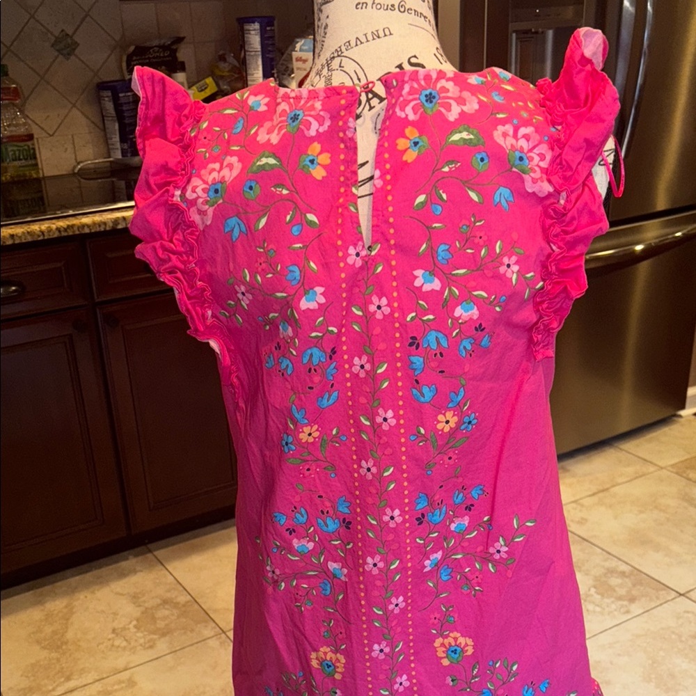 CeCe Pink Ruffled Tiered Sundress - Picture 5 of 5